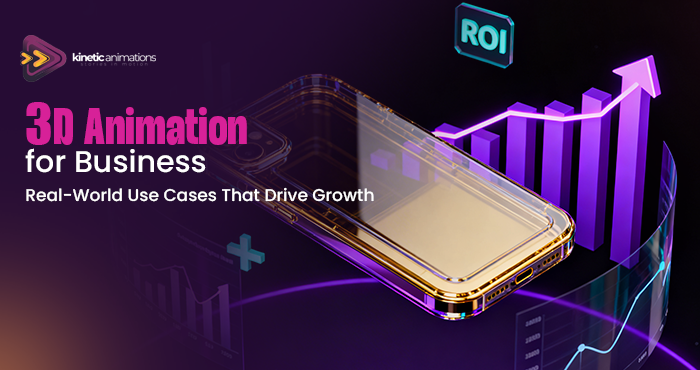 3D animation business applications showing product visualization and marketing