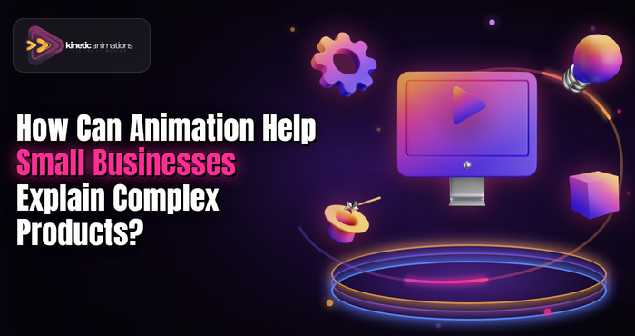Small business owner explaining complex product using animated product video demonstration on computer screen