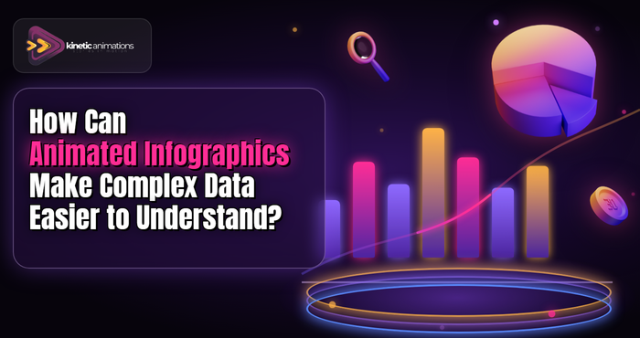 Animated infographics showing data visualization with animated charts and graphs making complex information easy to understand